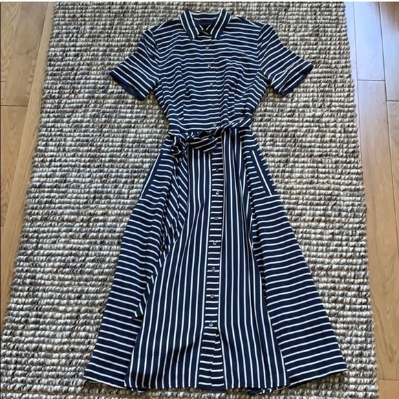 Jcrew Collection NWT stripe silk dress 2p - Picture 2 of 7